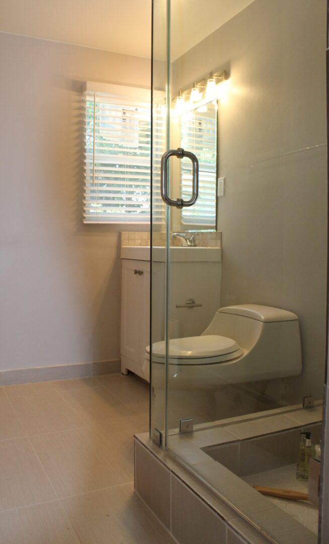 A Glass Cabinet Shower for a Bathroom