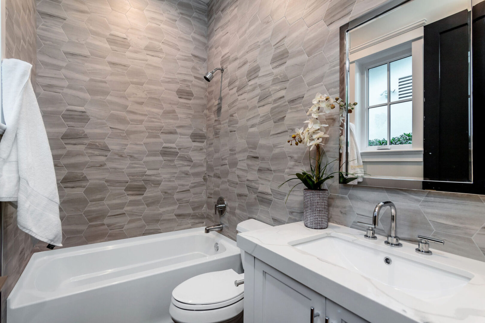 Washroom With Beautiful White Finish