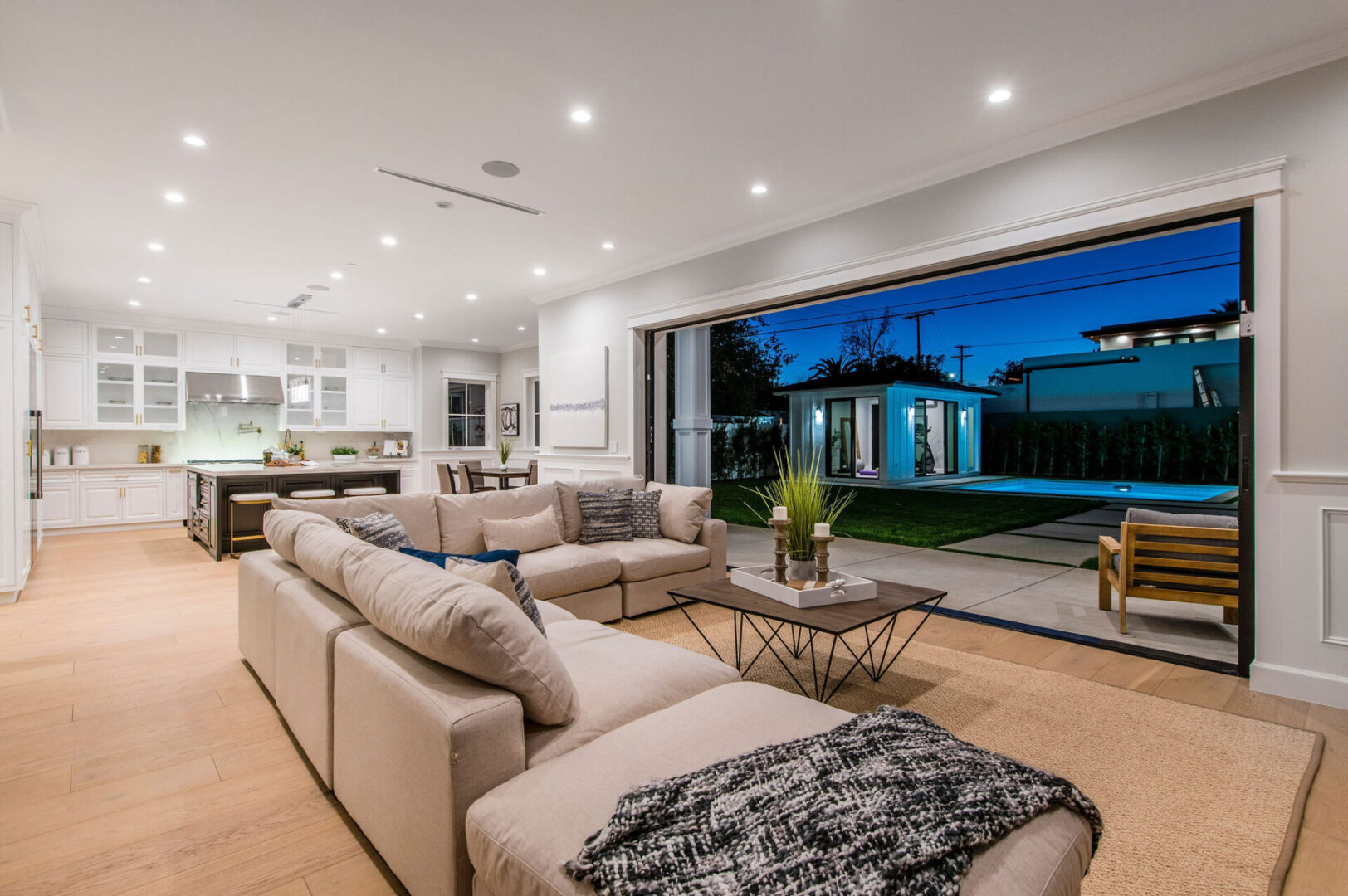 Stylish Living Area With Big Glass Window