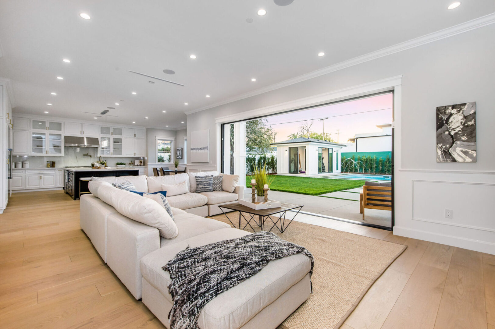 A White Color Couch in a Livingroom