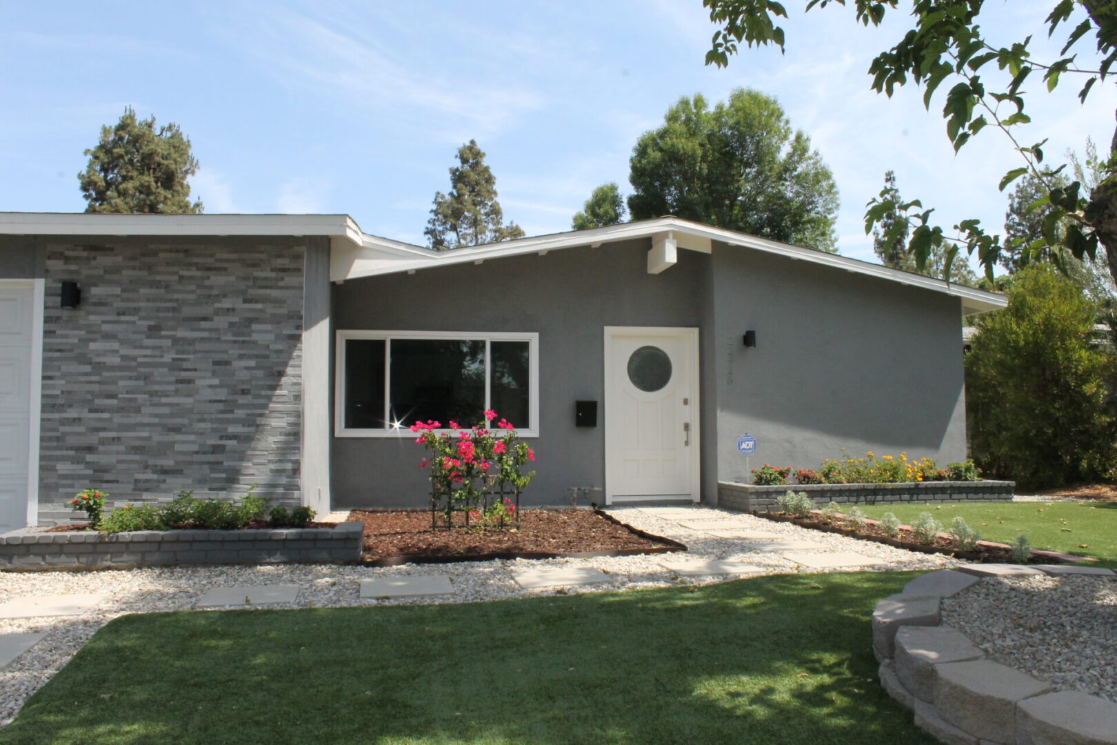 The Exterior of a Grey Color Home